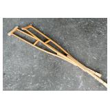 Pair of Wooden Crutches