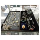 GROUP OF 2 TRAYS OF COSTUME JEWELRY