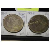 US 1881-S AND 1883-P MORGAN SILVER DOLLARS