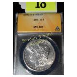 ANACS GRADED MS62 1881-S  MORGAN SILVER DOLLAR