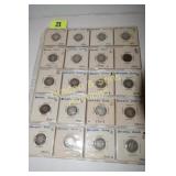 GROUP OF 20 BARBER SILVER DIMES FROM 1898-1909