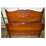 ANTIQUE FULL SIZE BED WITH RAILS