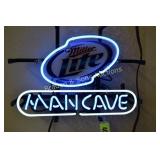 MILLER LITE MAN CAVE NEON BEER SIGN