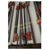 GROUP OF 7 WOOD CLAMPS ARROX 36" LONG
