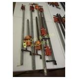 GROUP OF 7 WOODCLAMPS FROM 13" TO 48" LONG