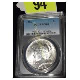 PCGS GRADED MS63 1924-P PEACE SILVER