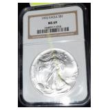 NGC GRADED MS69 1992 SILVER AMERICAN EAGLE
