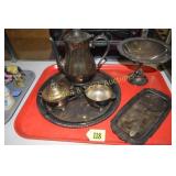 TRAY OF ASSTD SILVER PLATED ITEMS