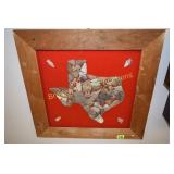 FRAMED 18" X 18"  NATIVE AMERICAN ARROWHEADS IN