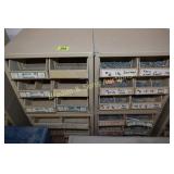 GROUP OF 4 BOLT BINS. TWO INCLUDE CONTENTS