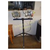 GROUP OF 2 ELECTRIC LIGHTS ON STAND