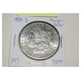 US 1889-S MORGAN SILVER DOLLAR. MS QUALITY