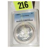 PCGS GRADED MS66 1880-S MORGAN SILVER DOLLAR