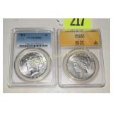 PCGS GRADED MS62  1922-P AND ANACS GRADED