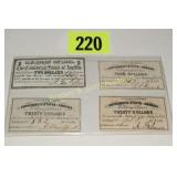 GROUP OF 4 CONFEDERATE STATES OF AMERICAN