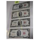 GROUP OF 3 SERIES 1953 AND ONE SERIES 1963 $2.00