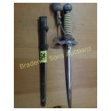 WWII NAZI DRESS DAGGER WITH STEEL SCABBORD