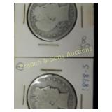 US 1898-S AND 1899-O BARBER SILVER HALF DOLLARS
