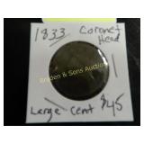 US 1833 LARGE SIZE PENNY