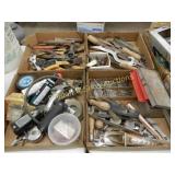 GROUP OF 4 BOXES OF ASSTD HAND TOOLS ETC