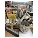 GROUP OF 3 BUCKETS AND ONE BOX OF ASSTD