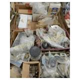 GROUP OF 2 BOXES OF HINGES, DRAWER PULLS