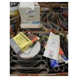 GROUP OF 2 BOXES OF ASSTD SANDING PADS AND BELTS