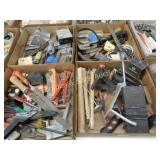 GROUP OF 4 BOXES OF ASSTD HAND TOOLS ETC