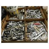 GROUP OF 4 BOXES OF ASSTD WRENCHES, SOCKETS ETC