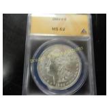 ANACS GRADED MS62 - 1882-S MORGAN SILVER DOLLAR
