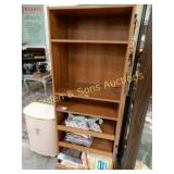 CONTEMPORARY 66" BOOKSHELF WITH CONTENTS.