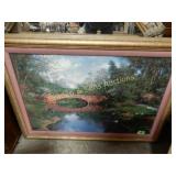 FRAMED 20" X 29" PRINT ALONG WITH WALL MIRROR