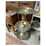 3 TIERED BRASS DISPLAY TRAYS.