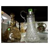 GROUP OF 2 VINATGE DECANTERS.