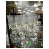 GROUP OF 11 CRYSTAL WINE GLASSES