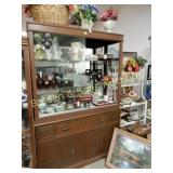 VINTAGE 86" X 56" DISPLAY CABINET.