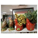 GROUP OF ASSORTED CHICKEN COLLECTIBLES AND