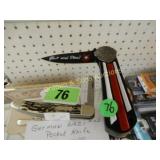 GROUP OF 2 NEW FOLDING POCKET KNIVES. ONE