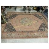 VINTAGE 92" X 67" AREA RUG.