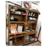 GROUP OF 2 80" X 34" BOOK SHELF/DESK.