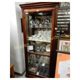 CONTEMPORARY 80" X 36" LIGHTED DISPLAY CASE.