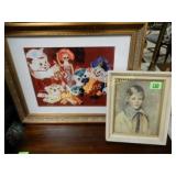 GROUP OF 2 FRAMED PRINTS.