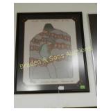 FRAMED 29" X 21" RENE AMADO PENA SIGNED PRINT AND