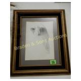 FRAMED 11" X 8" NATIVE AMERICAN PRINT AND FRAMED