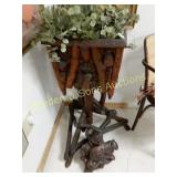 CUSTOM MADE WOODEN PLANT STAND AND OUTDOOR