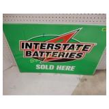 INTERSTATE BATTERIES 24" X 36" METAL ADVERTISING
