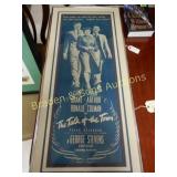 FRAMED 34" X 12" ORIGINAL "THE TALK OF THE TOWN"