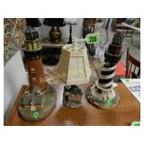 GROUP OF 2 COMTMEPORARY LIGHTHOUSE TABLE