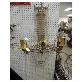GROUP OF 2 CRYSTAL GLASS WALL SCONCES. THEY HAVE