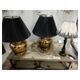 GROUP OF 3 CONTEMPORARY TABLE LAMPS.